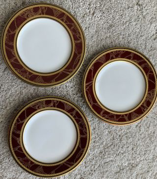 Set Of 3 Villeroy & Boch Empress Bread And Butter Plates