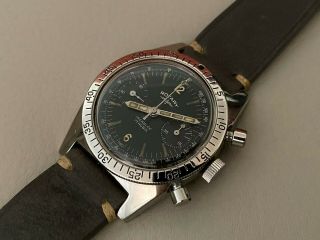 Very Rare Vintage 1960s Rotary Incabloc Valjoux 92 Chronograph Pilot Watch
