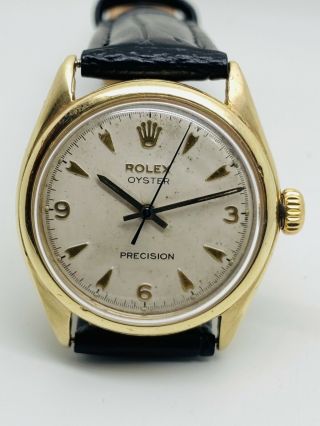 Vintage Rare Rolex Oyster Precision 10k Yellow Gold 1950’s Reference 6022