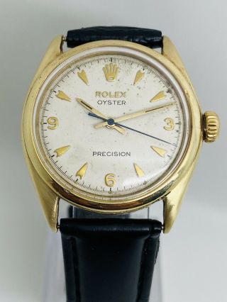 Vintage Rare Rolex Oyster Precision 10K Yellow Gold 1950’s Reference 6022 2