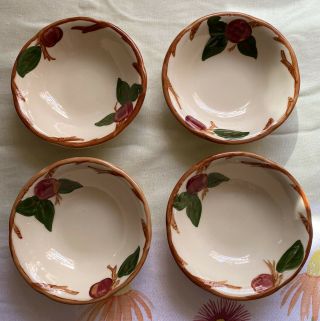 Franciscan Apple 5.  5” Small Berry Bowls Set Of 4 Made In England