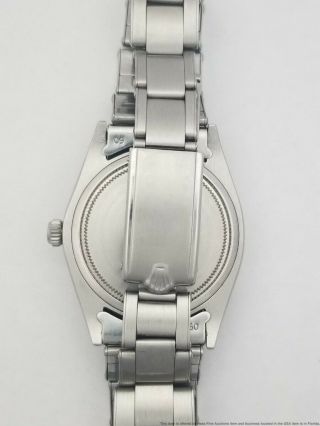 Vintage Rolex Oysterdate 6694 1960s Steel Mens Silver Dial Riveted Band 2