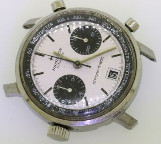 Hamilton Chrono - Matic 11002 - 3 SS automatic chronograph men ' s watch w/ date 2