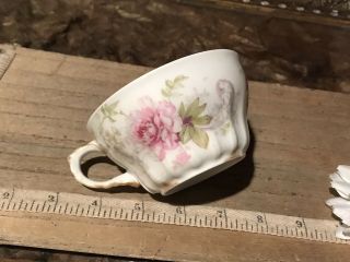 Theodore Haviland Limoges France Pink Floral Cup 4 3/8 " X2 "