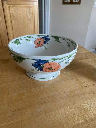 Villeroy & Boch Amapola 9” Footed Serving Bowl W Germany