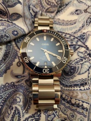 Oris Aquis Ocean Limited Edition Watch 01 733 7732 4185 With Rubber Strap