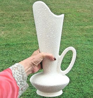 Mid Century China Craft Ceramic Splatter Ewer 14 " Tall Vase Pitcher C - 414