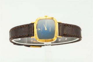 Vintage $6000 Midsize 18k Yellow Gold Blue Rolex Ladies Cellini Watch