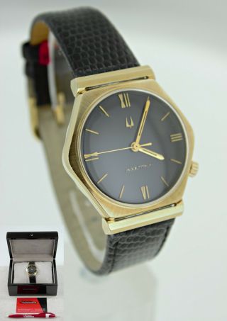 Vintage Bulova Accutron From 1969 14k Yellow Gold M9 Cal.  2180 Watch