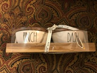 Rae Dunn Pinch - Dash Cellars Set Wood Lids And Tray