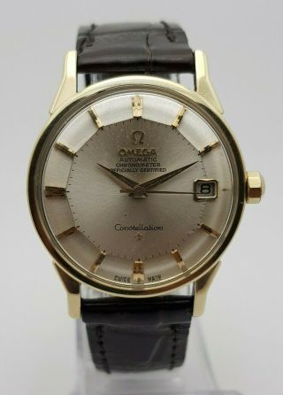 Immpecable Omega Constellation Pie Pan Ref.  168.  005 Cal.  561 Steel Gold