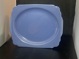 Vintage Homer Laughlin " Riviera " Mauve Blue 11 " Oval Serving Platter