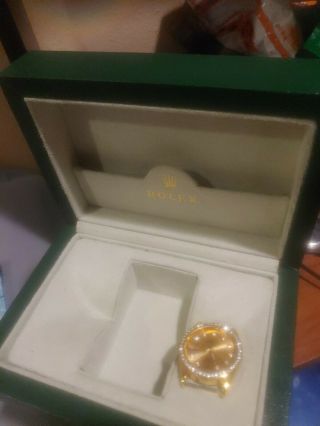Rolex Oyster Perpetual Datejust Mens Diamond Yellow Face