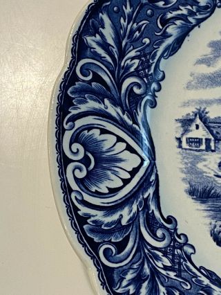 Royal Sphinx Maastricht Made In Holland Delft Blue Sailboat Wall Dinner Plate 3