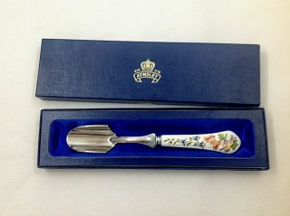 Cheese Scoop John Aynsley Cottage Garden Butterfly & Flowers Bone China England