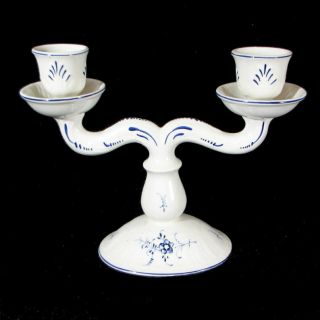 Villeroy & Boch Luxembourg 2 Arm Candlestick Candle Holder Pristine 6 - 1/4 " T 8 " W