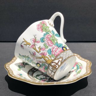 Vintage Coalport Bone China Made In England Indian Tree Tea Cup And Saucer