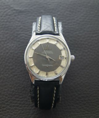Vintage Omega Constellation Pie Pan Automatic Cal.  564 Two Tone Dial Ref.  168.  025