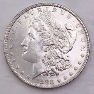 1880 - O Unc Gem Ms,  Morgan Silver Dollar 90 Silver $1 Coin Us Tr70
