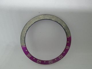 Rare Faded Rolex Bezel Insert Red And Blue For Model 1675 (violet/purple Back)
