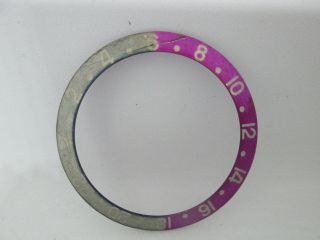 RARE FADED ROLEX BEZEL INSERT RED AND BLUE FOR MODEL 1675 (VIOLET/PURPLE BACK) 2