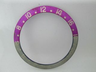 RARE FADED ROLEX BEZEL INSERT RED AND BLUE FOR MODEL 1675 (VIOLET/PURPLE BACK) 3