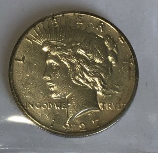 1927 Peace Dollar Silver Us Coin Gem Bu