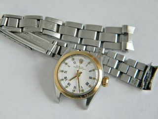 Rolex 6623 Oyster Perpetual Ss/14k Ladies Oyster 7834 Band Cal 1160 Ca1965