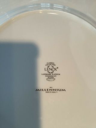 Lenox Landmark Platinum Millennium Dinner Plate 10.  75 