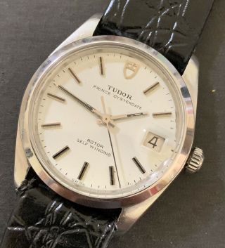 70’s Vintage Rolex Tudor Prince Oysterdate 7206/0 Datejust Automatic.  White Dial.