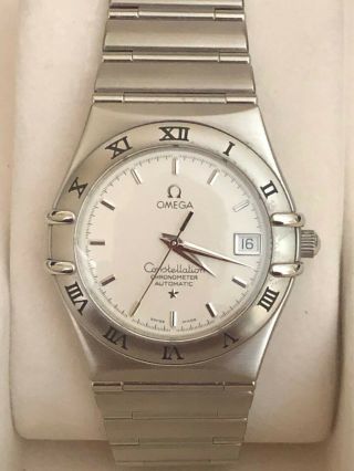 Omega Constellation Chronometer Stainless Automatic Date Men 