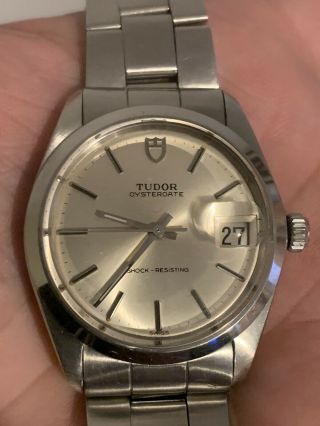 Tudor Oysterdate Shock - Resisting Mens Swiss Mechanical Watch Circa 1969 X Rolex