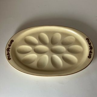 Deviled Egg Plate Tray Serving Dish Pfaltzgraff 780 Vintage Village Pattern