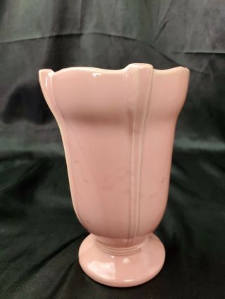 Vintage McCoy Pottery Pink Vase signed 2