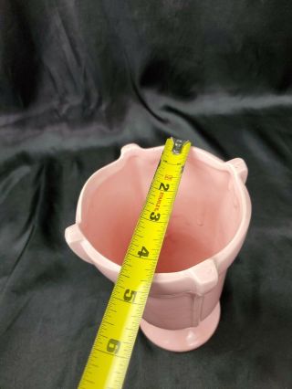 Vintage McCoy Pottery Pink Vase signed 3