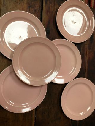 Luray Pastels Lu - Ray Usa Sharon Pink Bread Butter Plates Set 6