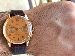 All Authentic Chronographe Suisse 18k Rose Gold 38mm Big Face Chronograph 1950 
