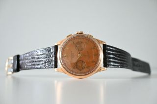 All Authentic Chronographe Suisse 18k Rose Gold 38mm Big Face Chronograph 1950 ' s 3