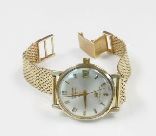 Vintage Longines Ultra Chron Automatic Wrist Watch W/ 14k Gold Band