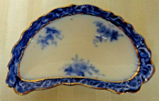 Henry Alcock & Co Flow Blue China Bone Dish Touraine Pattern England