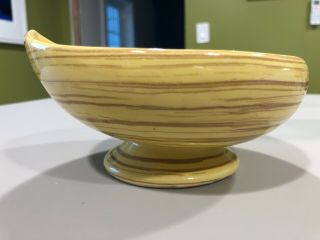 Mid - Century Modern Mccoy Yellow Harmony Pedestal Planter Bowl,  Vintage,