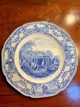 Vtg Crown Ducal Colonial Times Dinner Plate/penn 