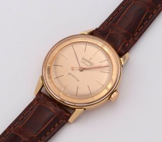 Eberhard Goldring 18k Solid Rose Gold Vintage Swiss Automatic 35mm Watch 11500