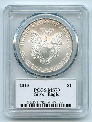 2010 $1 American Silver Eagle Dollar PCGS MS70 Thomas Cleveland Eagle 2