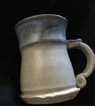 Handmade Art Pottery Stoneware Coffee Mug Stamped 4 1/14” Tall