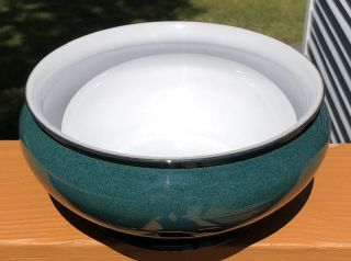 Denby Langley Greenwich Stoneware Hand Crafted Round Bulbous Serving Bowl