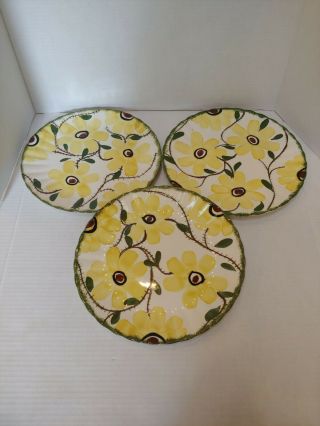 Blue Ridge Hand Painted Southern Potteries,  Inc Yellow Flower 10 