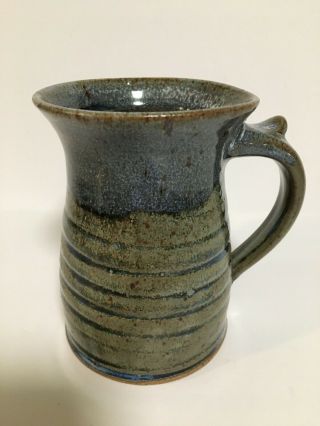 Vintage whimsical WAGNER STONEWARE Hand Crafted Coffee Mug 3D Pottery 3