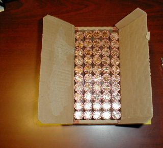2010 D 50 Roll Box Of One Cent Shield Pennies Box