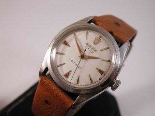 Mens Full Size 1950 ' s SS Rolex Oyster Precision.  34 mm ' s.  Calibre 710 2